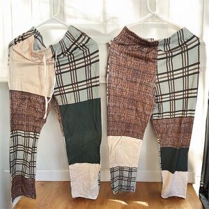 Stylish Kids Plaid and Patchwork Pants